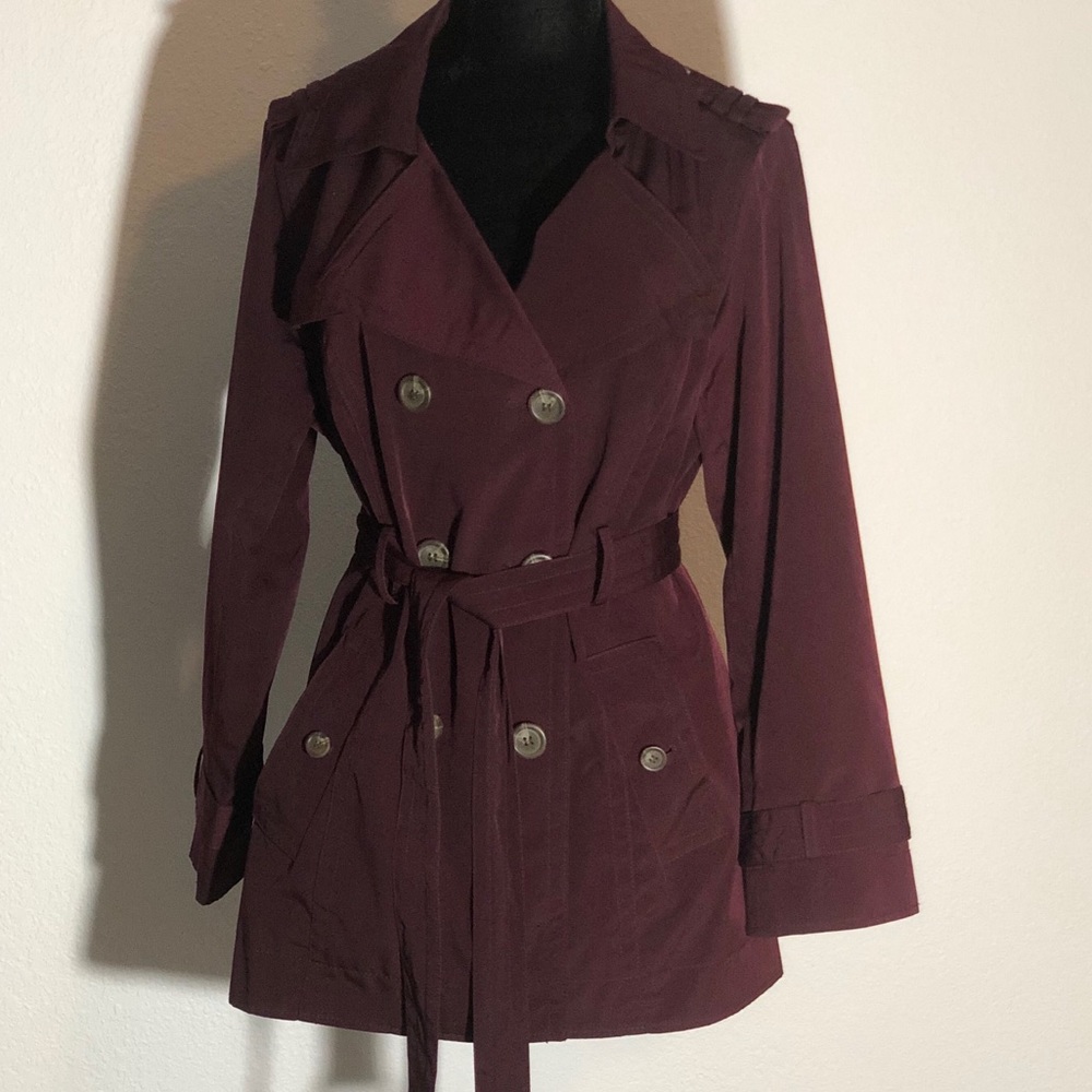 Burgundy Trench Coat
